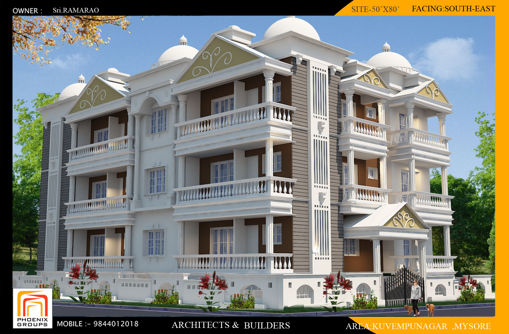 Sri Ramarao's Apartment Building Construction at Kuvempunagar in Mysore